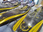 Customized Logo BluePenguin Professional Surfboard The Fastest Carbon Fibre Jet