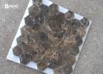 Seamless Dark Emperador Marble Mosaic Wall Tile For Decoration 42 Pcs Sheet