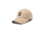 Outdoor Khaki Baseball Cap Patchwork Logo , 5 Panel Khaki Baseball Cap Light