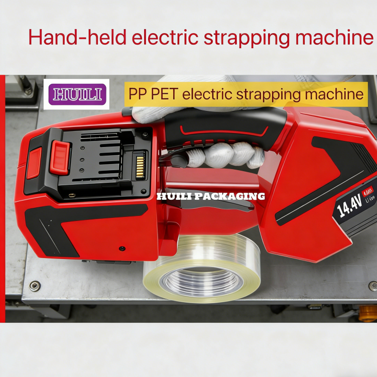 Handheld electric strapping machine lithium battery powered automatic strapping tool for PP PET strapping bands