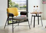 Modern Upholstered Restaurant Chairs , Power Coating Dining Chairs With Metal