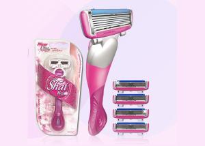 Wholesale Pink Sixed baldes Stainless Steel razor blade shaving Shai 6 for Woman Use from china suppliers