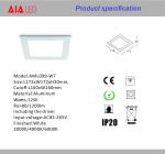 Economic White 12W best price ultrathin LED Panel light/LED ceiling light for