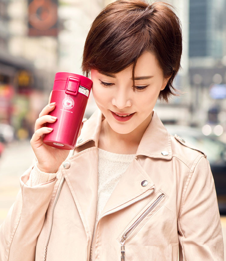 Pink BSCI 380ml Vacuum Insulated Stainless Steel Travel Mug