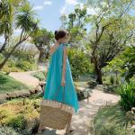 Irregular Womens Vacation Dresses , Single Sling Womens Green Holiday Dress With