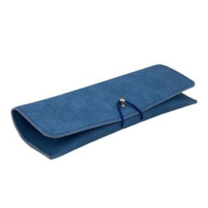 Wholesale Blue Luxury Belt Hot Stamping Glasses Case Soft Leather Simple Custom Logo from china suppliers