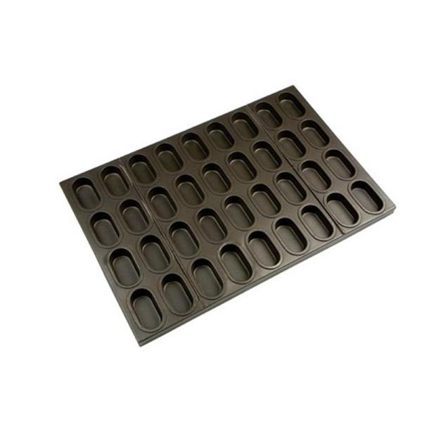 RK Bakeware China Foodservice Aluminumized Oval Muffin Baking Pan Square Muffin Baking Tray