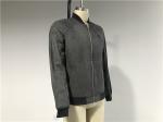 Slim Fit Mock Suede Mens Baseball Jacket With Metal Zip Rib Collar TW66041