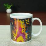 Customized printing black mr thief color changing heat senstive mug cup