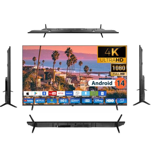 OEM Smart Display 55 Inch TV Television 4k 2k LED Frameless Flat Screen Android