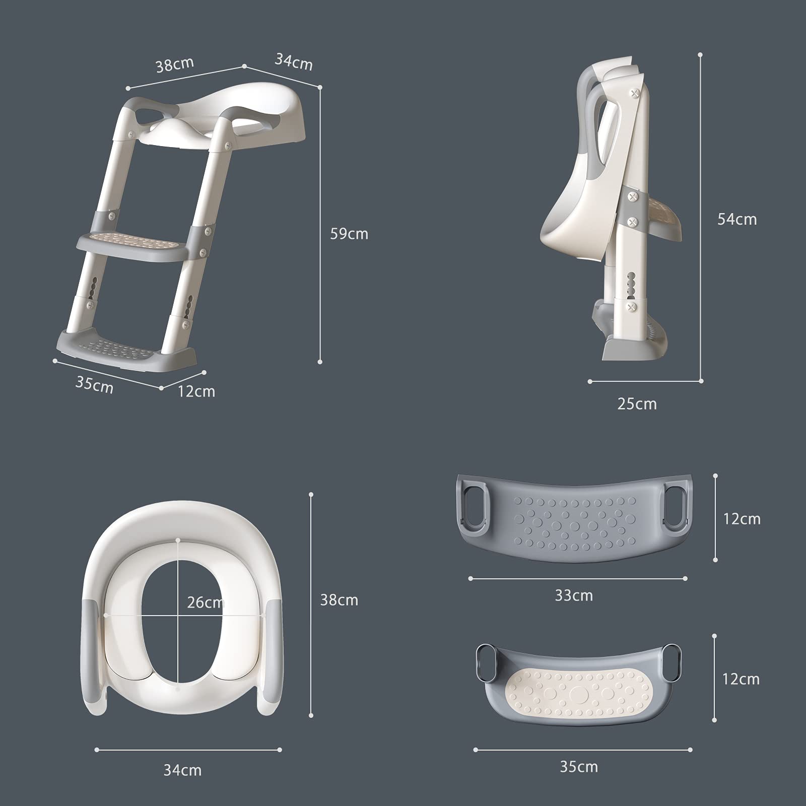 PP Plastic Children Potty Training Seat With Step Stool OEM&ODM Acceptaple