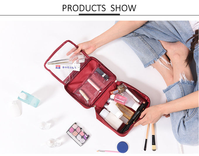 Custom Large Capacity Waterproof Oxford Ladies Cosmetic Bag For Travel