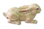 Rabbit Bejeweled Trinket Box Necklace Ring Holder Rabbit Figurine Hinged Rabbit