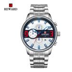IP Coating Color Mens Stainless Steel Watches 2.5D Chronograph Quartz Movement