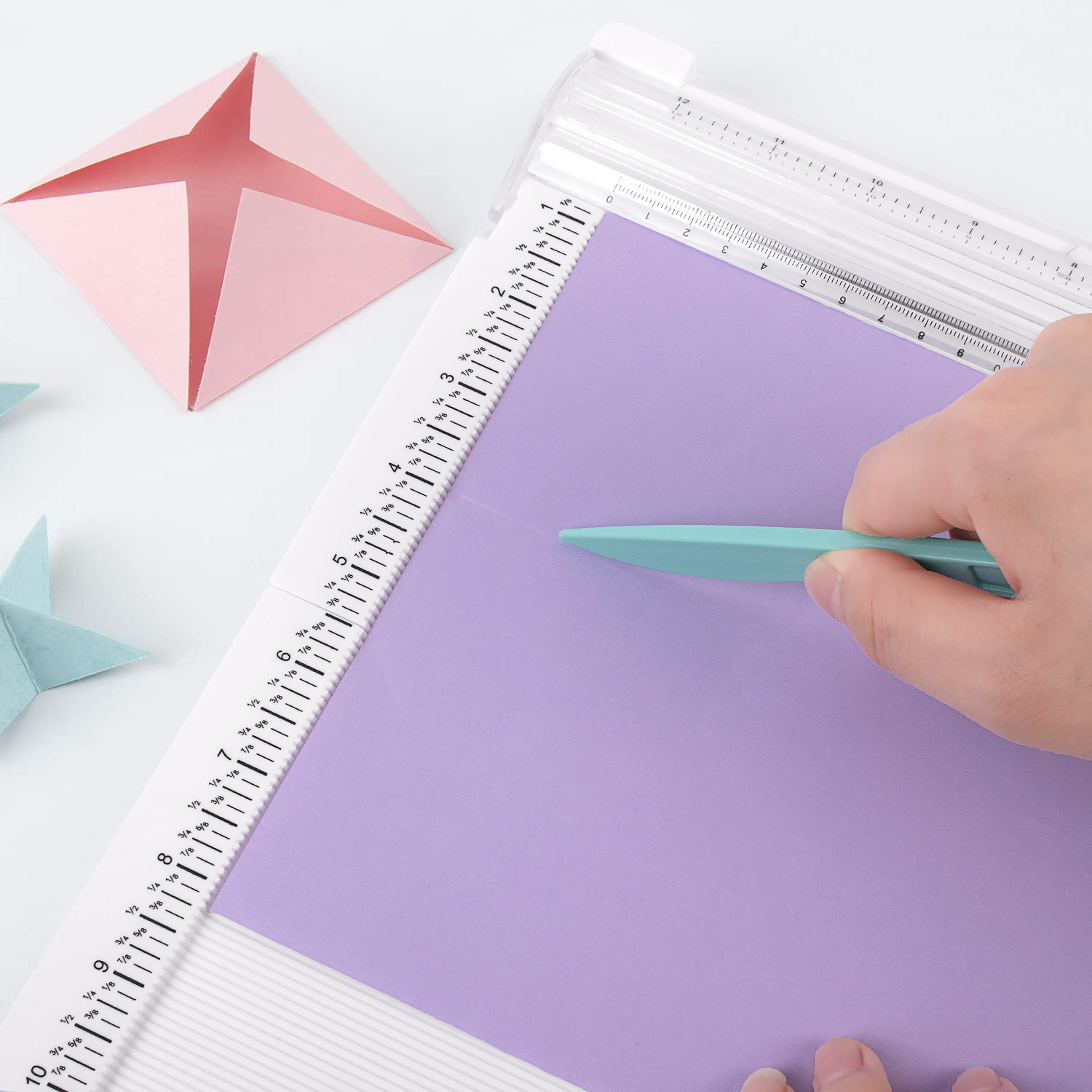 12 inch Paper Trimmer Scoring Board for Book Cover Gift Box Photo and More Plastic
