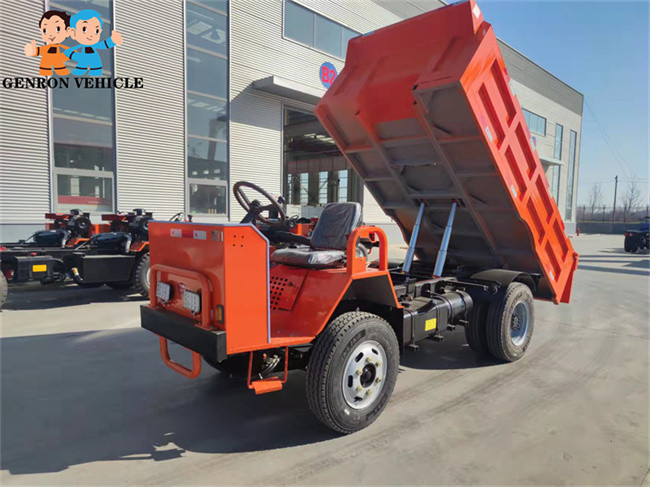 4 Ton Four Wheeled Underground Mini Dump Truck Tipper Dumper For Mining Transportation