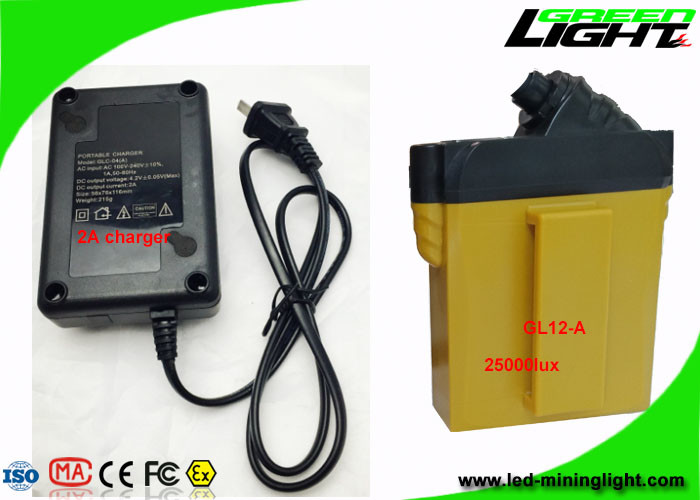 Ip68 Cordless LED Miners Cap Lamp Super Bright Rechargeable Aluminum Cup Material