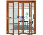 Tempered Clear Glass Aluminum Folding Doors Flush Appearance Anti Aging