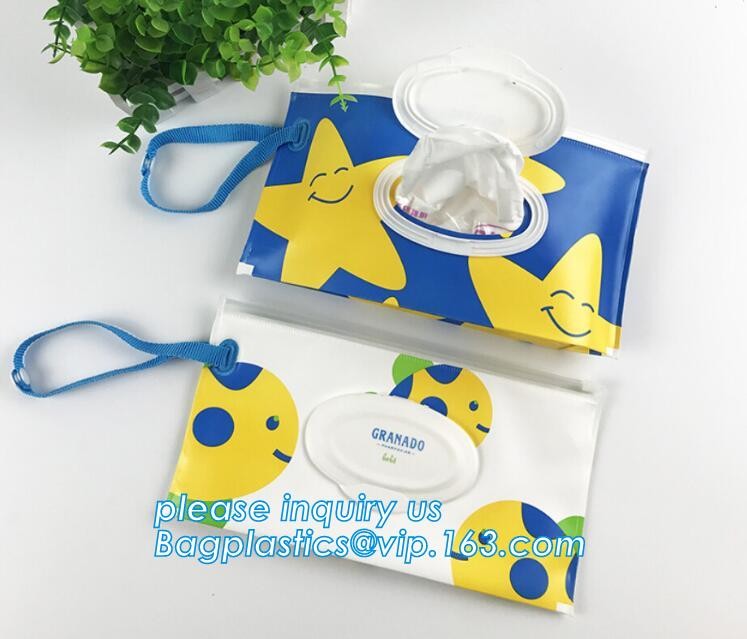 reusable wet wipe pouch dispenser for baby or personal wipes, Custom logo gravure printing side gusset EVA wet wipes org