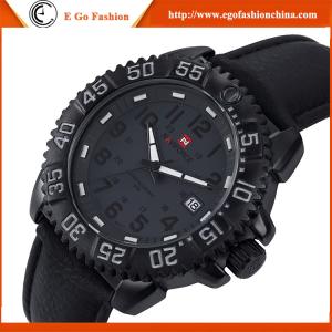 Wholesale Classic Watch Stainless Steel Watches Man Men's Wristwatch Big Wrist Leather Quartz Watch from china suppliers