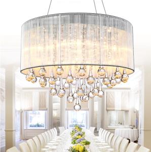Wholesale Possin Euro Jolie Sliver Fabric Crystal Ceiling Lights for Hotel Living Room Bedroom (WH-CA-04) from china suppliers