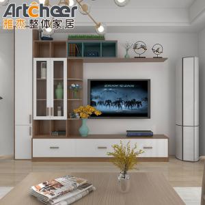 Wholesale Home Furniture Simple LED TV Wall Mount Stand Cabinet with Sliding Doors in Indonesia from china suppliers
