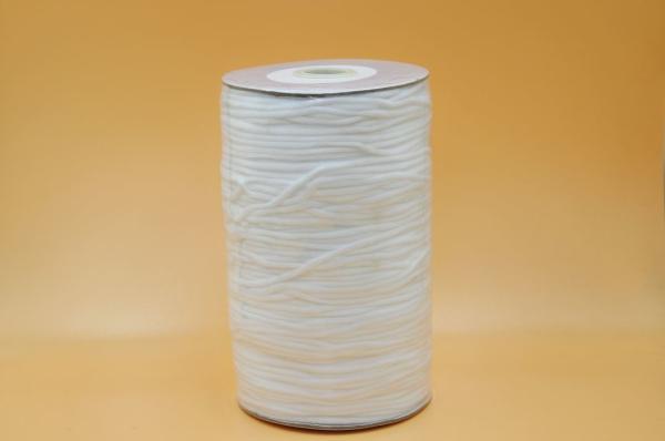 100 Yard 1/8 Inch Medical Elastic Band 3mm White Wide Round Band Soft Strap