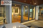 Powder Coated Aluminium Bifold Doors Anti Aging Folding Panel Doors GLASS