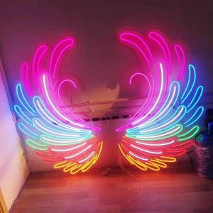 Wholesale Big Angel Wings Neon Sign Eye-catching Party Event Decoration with Marquee Letters from china suppliers