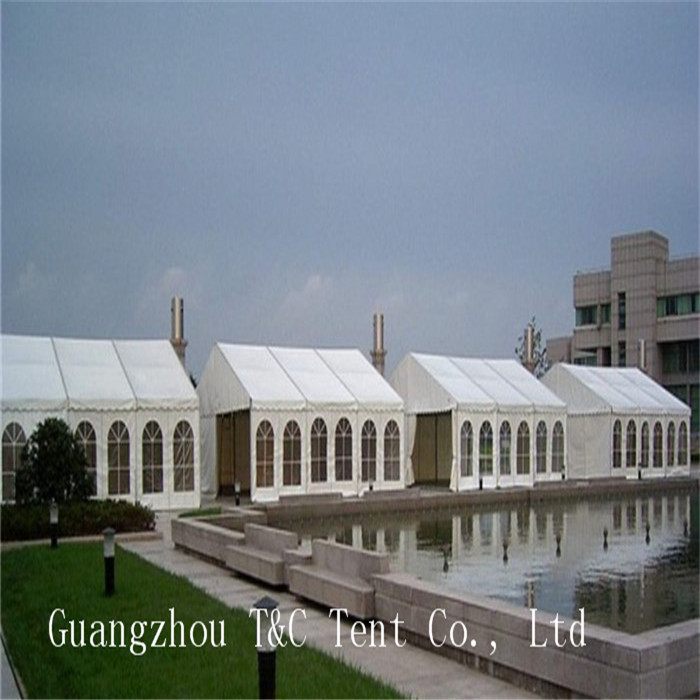 500 People Outdoor Waterproof Tent , White Commercial Event Tents None Interior Pole