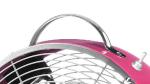 Pink Personal 9 Inch Retro Metal Fan 2 Speed ETL 60Hz 4 Aluminium Blade