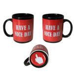 Finger Mug with 5 color styles Black Ceremic Printing Finger cup Mug 11oz/300ml