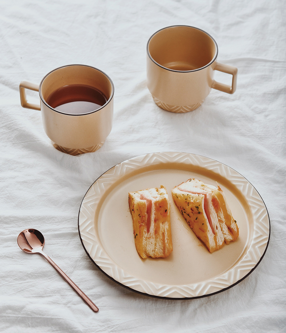 300ml Japanese Stackable Mug And Saucer Vintage Style Cups Saucers Set Ceramics Plate
