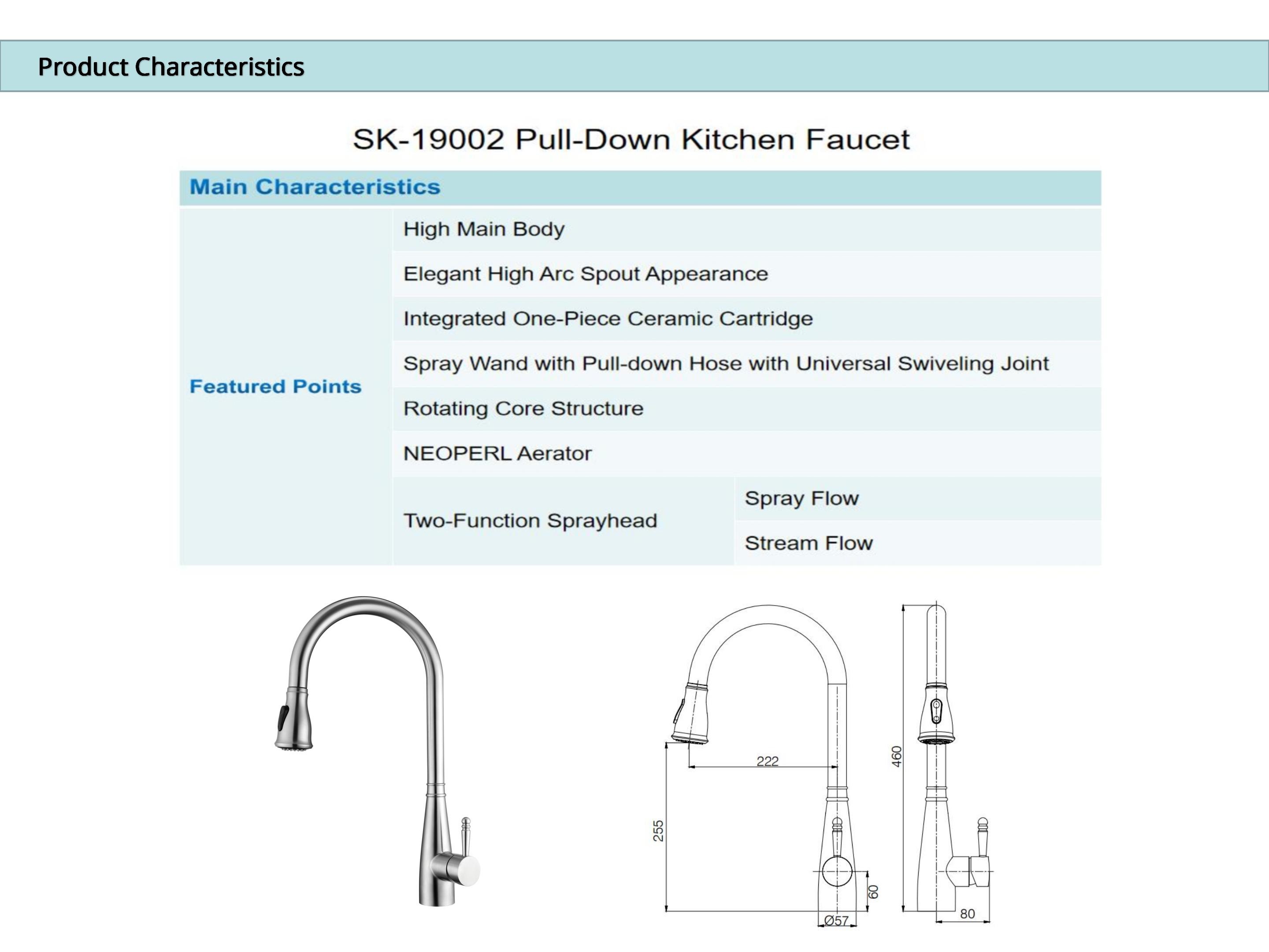 Touchless kitchen sink sensor faucet