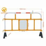 1500*1000Mm Road Plastic Traffic Barriers 360 Degree Swiveled Feet Interlock