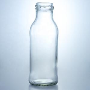 Wholesale Clear Glass Beverage Bottle Popular 100ml260ml 500ml 1000ml Round Bottle with Screw Cap from china suppliers
