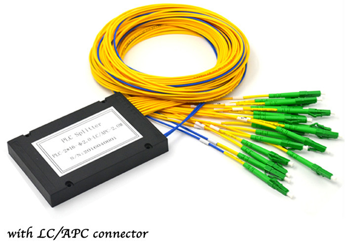 CATV Fiber Optic Splitter , PLC Splitter Module 2x16 Plastic SC UPC Connector