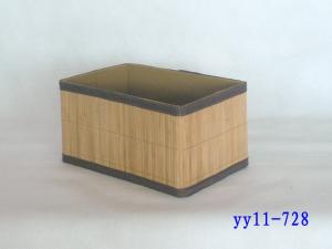Wholesale folding bamboo storage basket from china suppliers