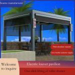 Outdoor Garden Villa Courtyard Pavilion with Louver Turning Aluminum Alloy