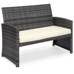 Waterproof Weather Resistant Aluminum Frame Modern Brown PE Rattan Woven Sofa
