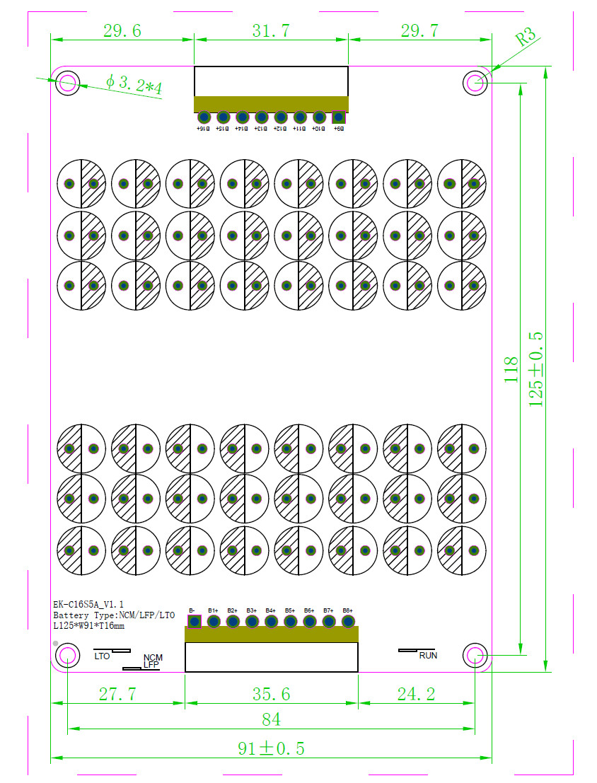 48V 51.2V 60V 5A Active Balancer Li-ion Lipo LFP Battery Energy Transfer Board