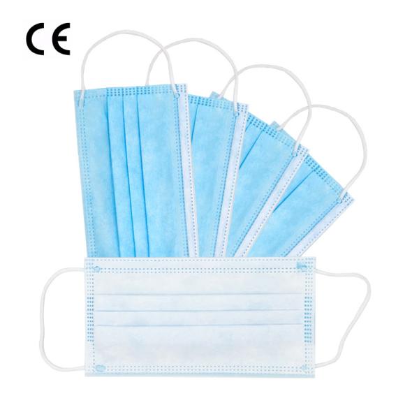Melt-blown Fabric Protective Disposable Face Mask, Comfortable Fit 3 ply