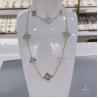 Buy cheap white fritillary rhombus flower necklace 18k Gold Plated Stainless Steel Jewelry from wholesalers