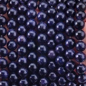 Wholesale 8mm Blue Sandstone Beads Healing Crystal Stone Beads For Jewelry Making from china suppliers