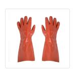 PVC Dipped Cotton Liner Long Chemical Resistant Gloves
