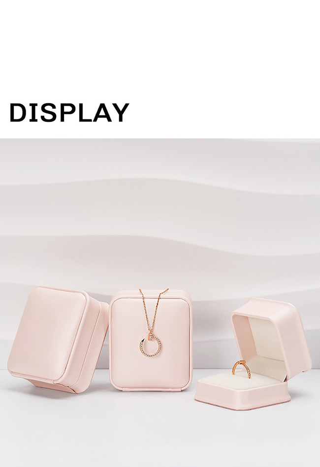 BPU03 PU Leather Square Luxury Gift Box Set For Jewelry Display And Packaging