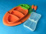Carrot Shape Silicone Baby Feeding Set Dinnerware Food Grade Eco Friendly