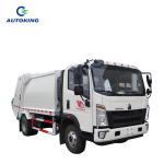 Gross Vehicle Weight 18000 Used HOWO 1.2 Tons Garbage Truck Sanitation Garbage