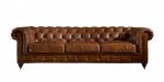 100 Percent Genuine Three Seater Leather Sofa Solid Wood Frame For Living Room