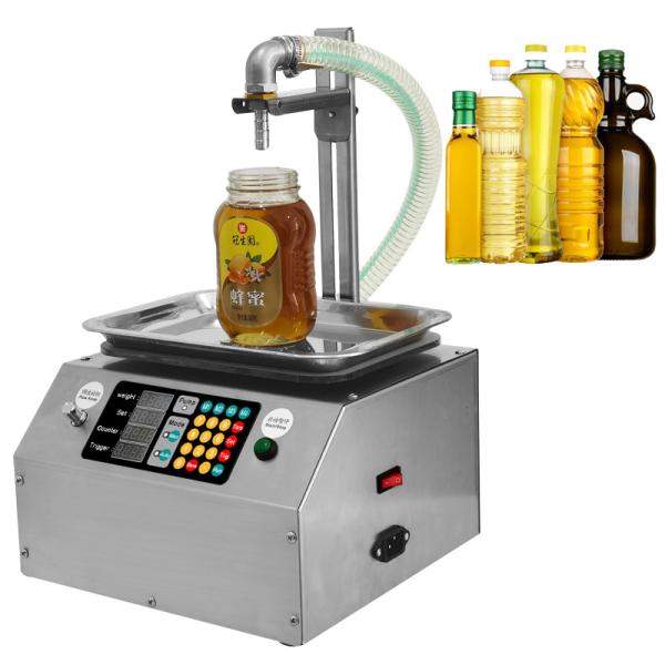 Automatic Weighing Liquid Filling Machine English Show Board For Viscous Paste without particles inside